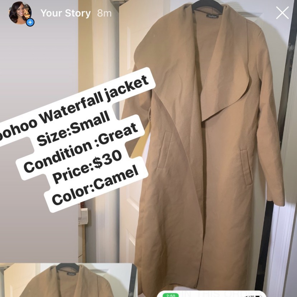 Boohoo waterfall jacket !!!